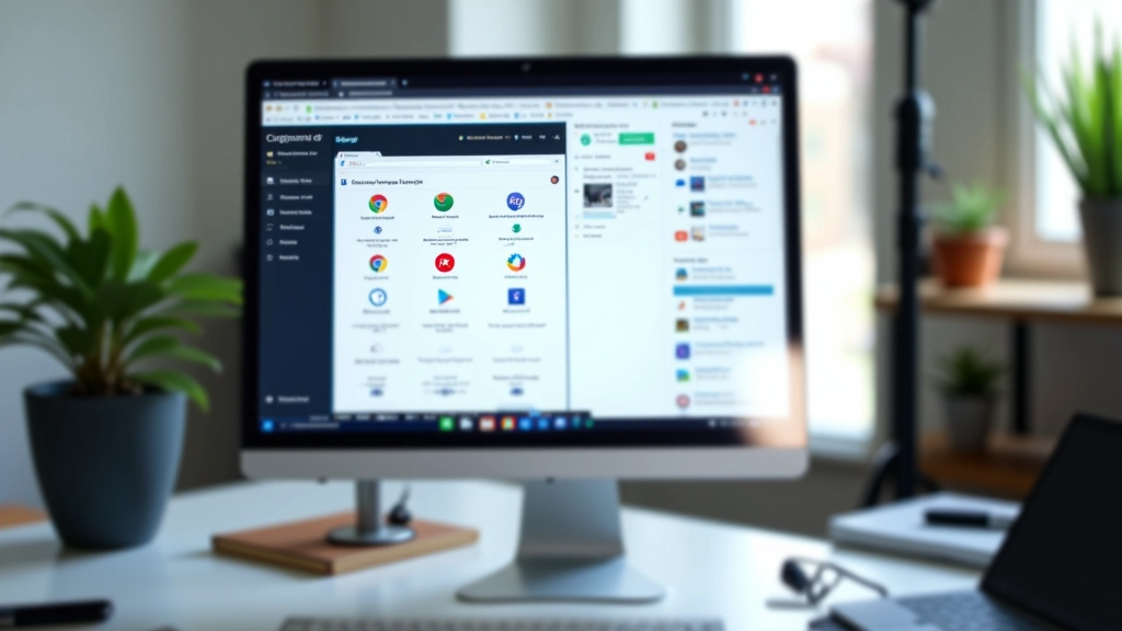 Vier browser iconen gerangschikt op een desktop scherm met responsive design viewport